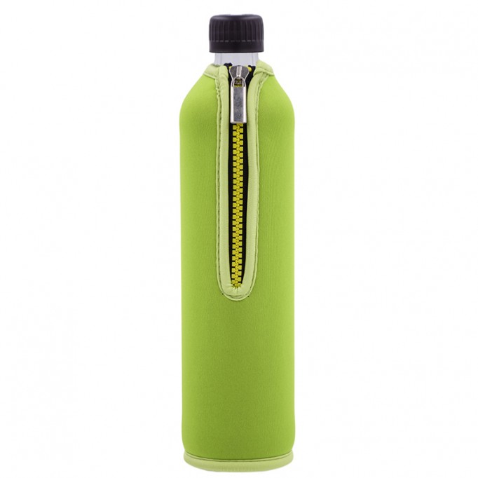 Sklenená fľaša v neopréne 0,7 l zelená, H1240-02