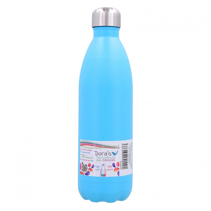 Antikorová termofľaša 0,75 l, bledomodrá H1249-04
